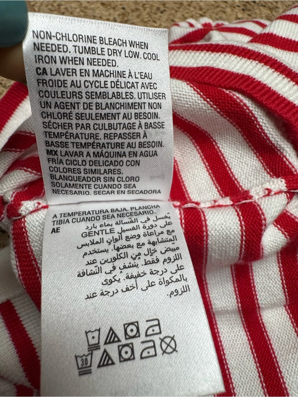 Charter Club Women’s Sail Away Red and White Striped Ruffle Shoulder Cardigan